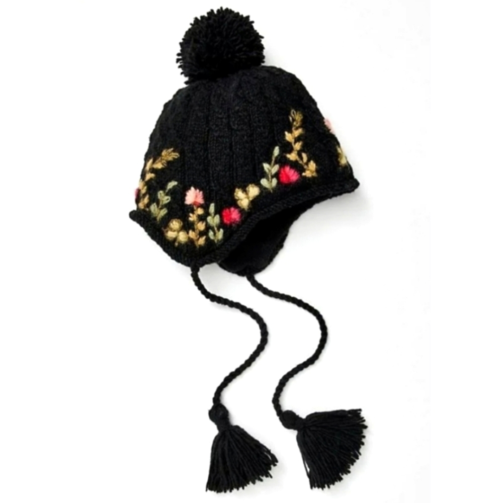 NWT Free People Meadow Embroidered Trapper Hat